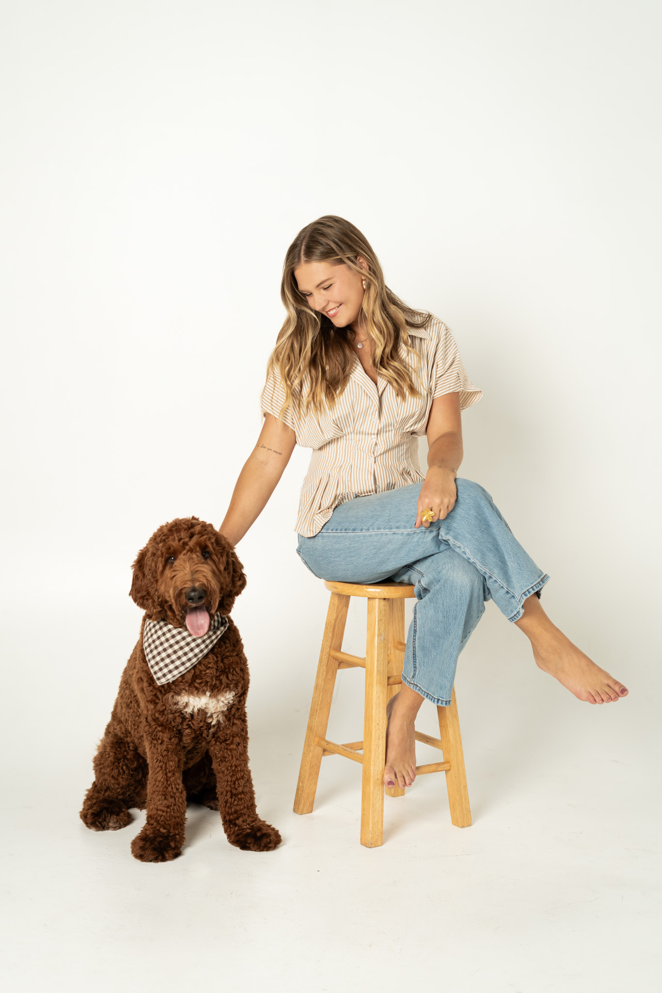 Benson and his person posing together